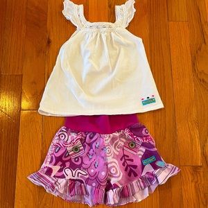 Naartjie girls 2 piece short set size 3/6 months